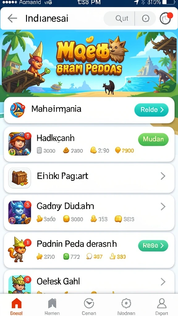megahoki - Antarmuka pengguna yang ramah dan mudah dinavigasi.